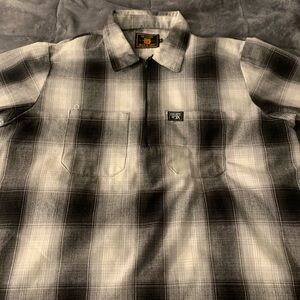 Black and White Plaid Men's Shirt